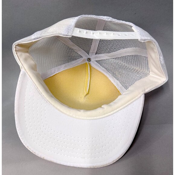 Vintage 80s BREN TEN Pistol Firearm Mesh Foam Trucker Hat Snapback - White NOS - Picture 6 of 9